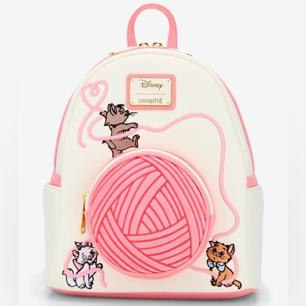 New Loungefly Disney The Aristocats Kittens & Yarn Mini Backpack